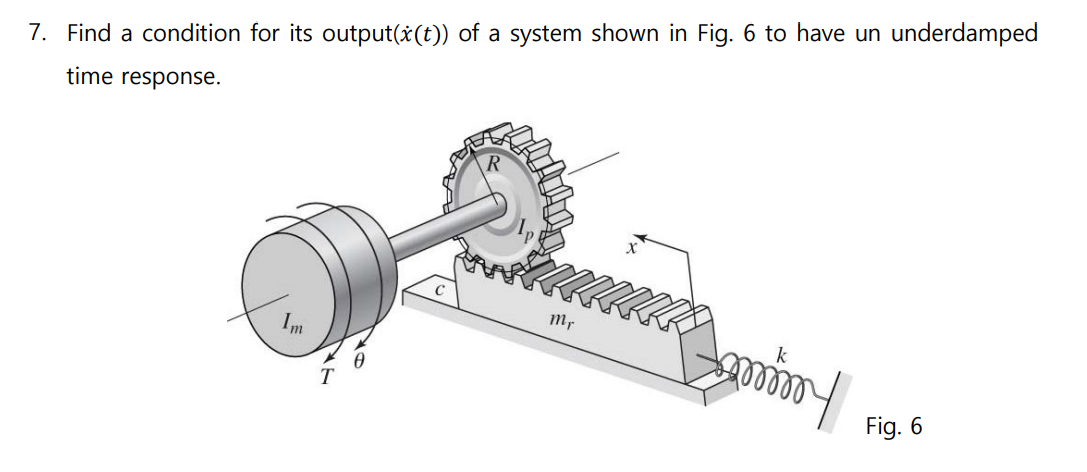 Solved 7. Find a condition for its output (x˙(t)) of a | Chegg.com