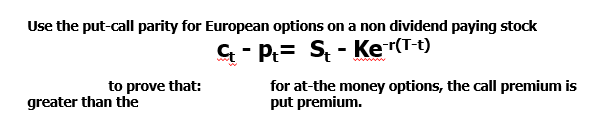 Solved Use the put-call parity for European options on a non | Chegg.com