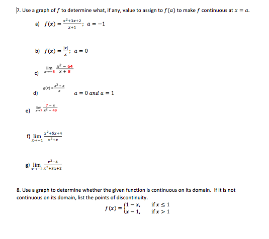 Solved Th Use A Graph Off To Determine What If Any Valu Chegg Com