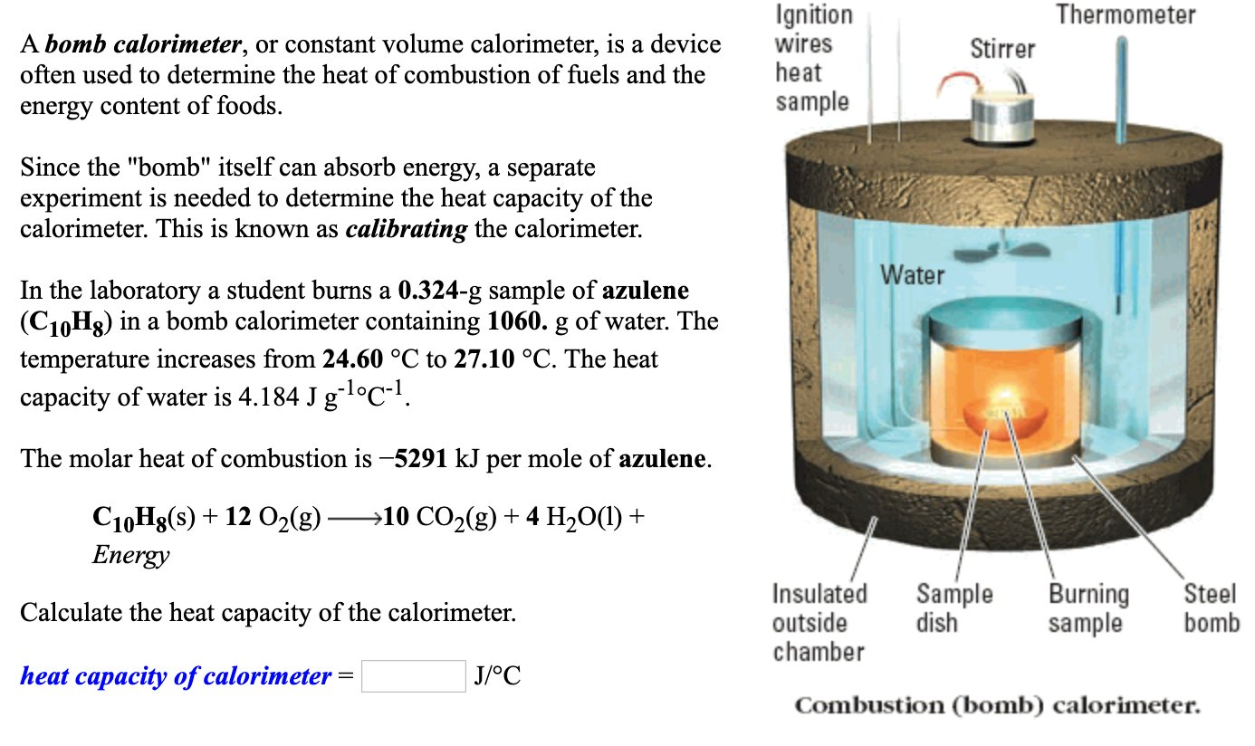 Solved Thermometer Ignition wires heat sample A bomb | Chegg.com