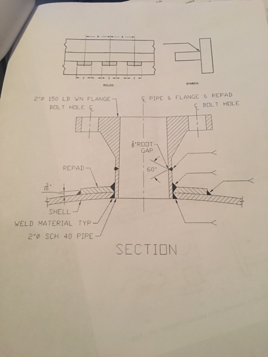 E PIPE & FLANGE & REPAD 2 150 LB WN FLANGE BOLT HOLE
