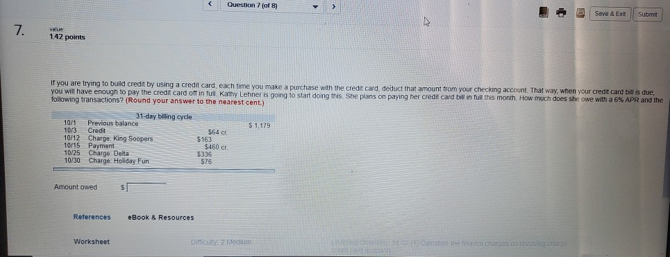 Solved Chapter 14 Homework instructions I help Question 7 of | Chegg.com