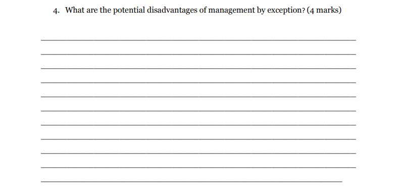 Solved 4. What are the potential disadvantages of management | Chegg.com