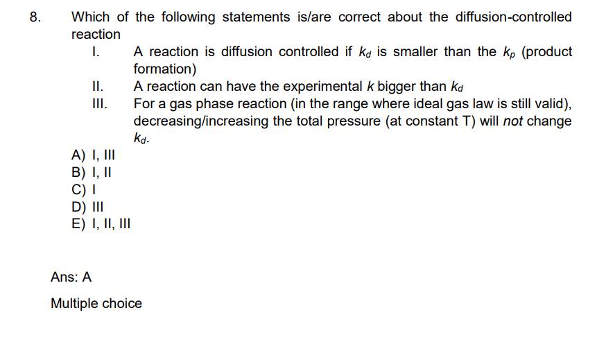 Solved . 8. Which of the following statements is/are correct | Chegg.com
