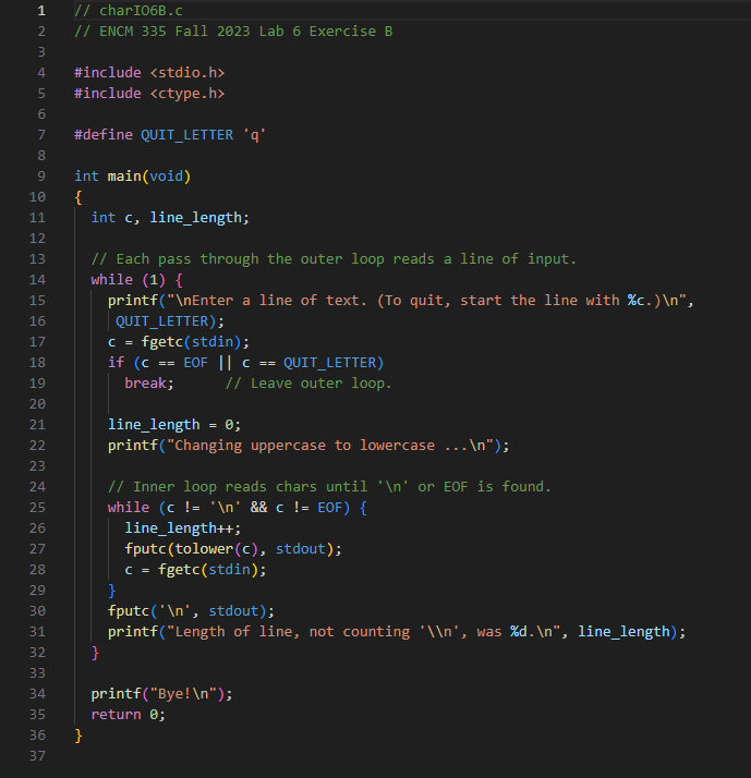 Solved Exercise B: Input/output, one char at a time Read | Chegg.com