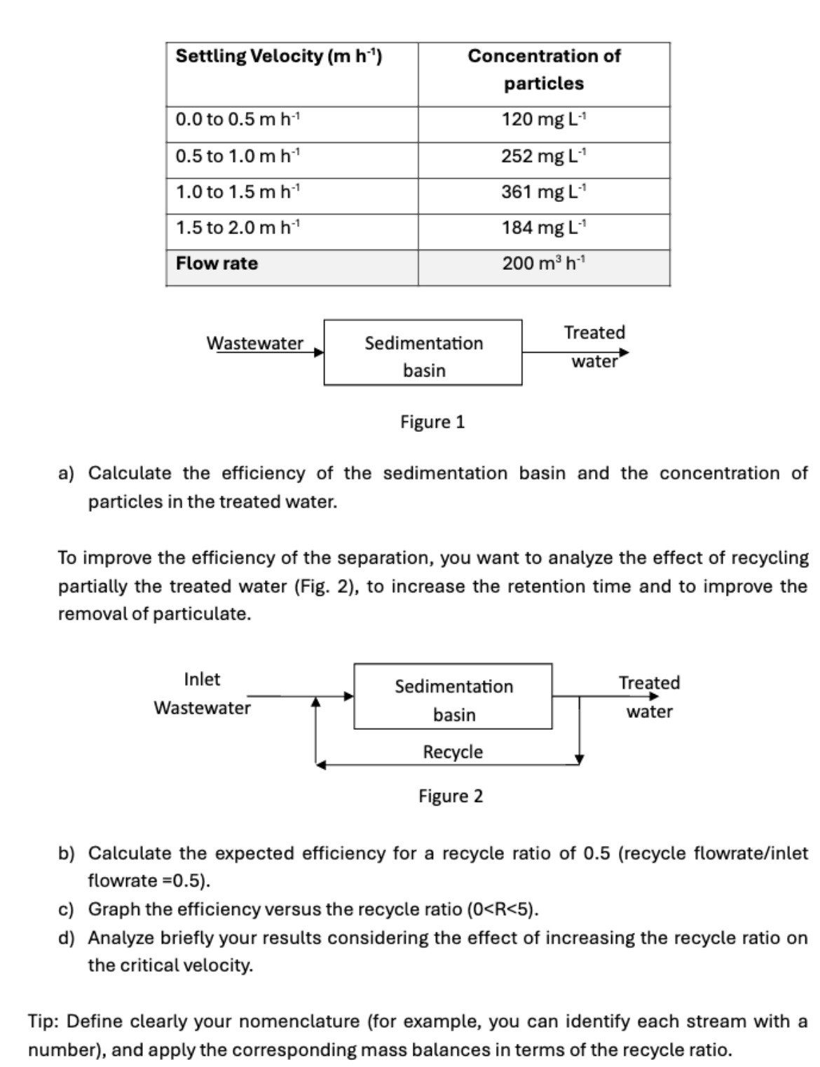 Particulate is partially removed from a wastewater