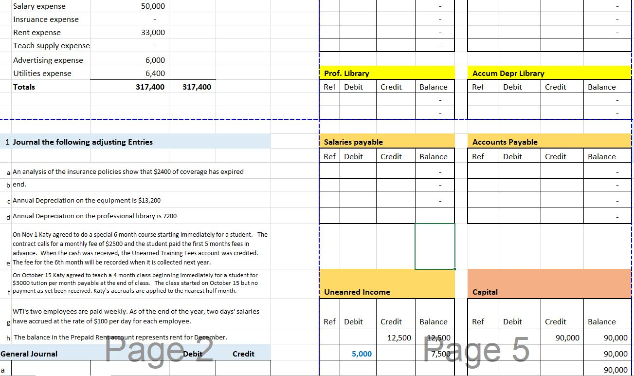 Solved Accounts Receivable Ref Debit Credit Balance Balan