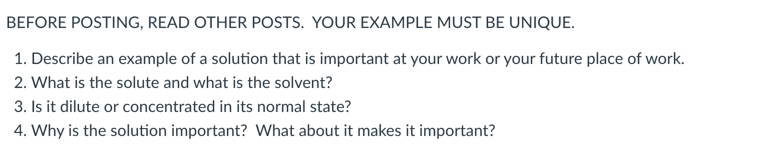 Solved BEFORE POSTING, READ OTHER POSTS. YOUR EXAMPLE MUST | Chegg.com