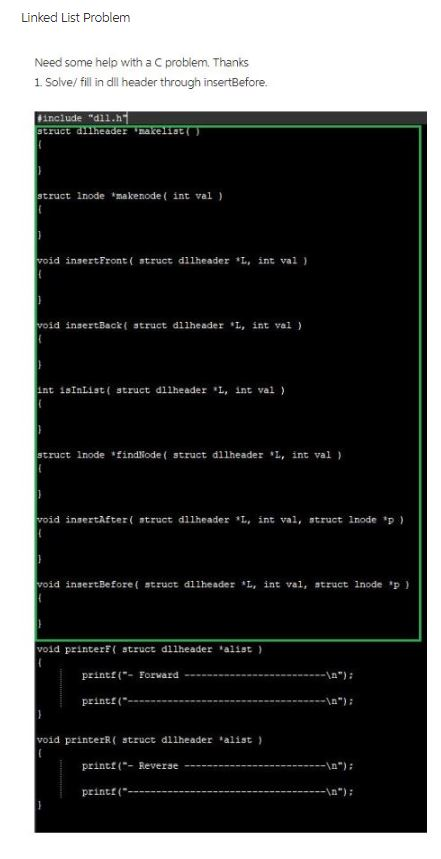 linked list important questions with code and... Solved Linked List Problem Need some help with a C problem. | Chegg.com