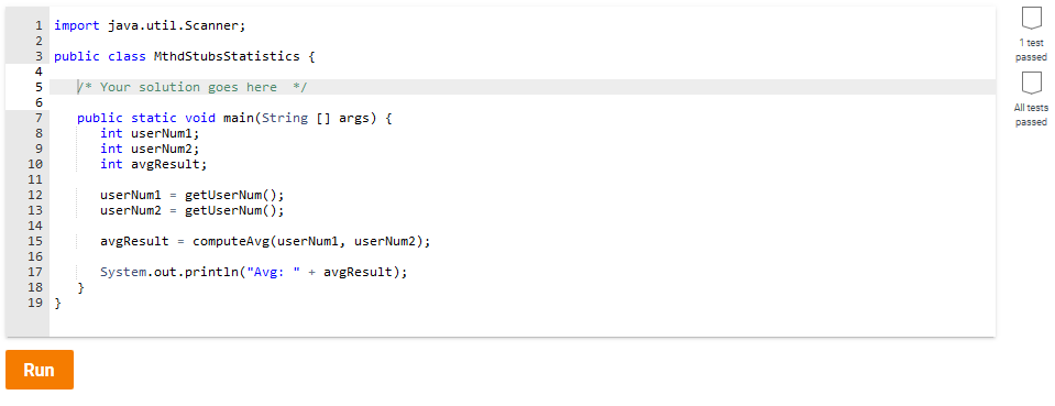 Solved Write a method so that the main() code below can be | Chegg.com