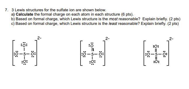 lewis structure of sulfate ion