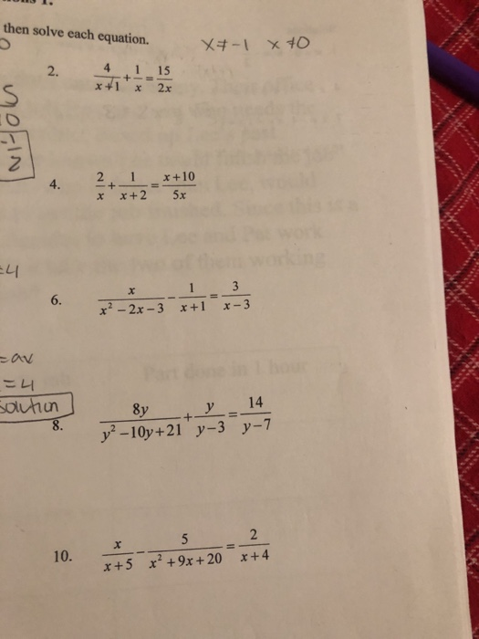 Solved then solve each equation. 4 1 15 + = x41 x 2x 2. 冫 2 | Chegg.com