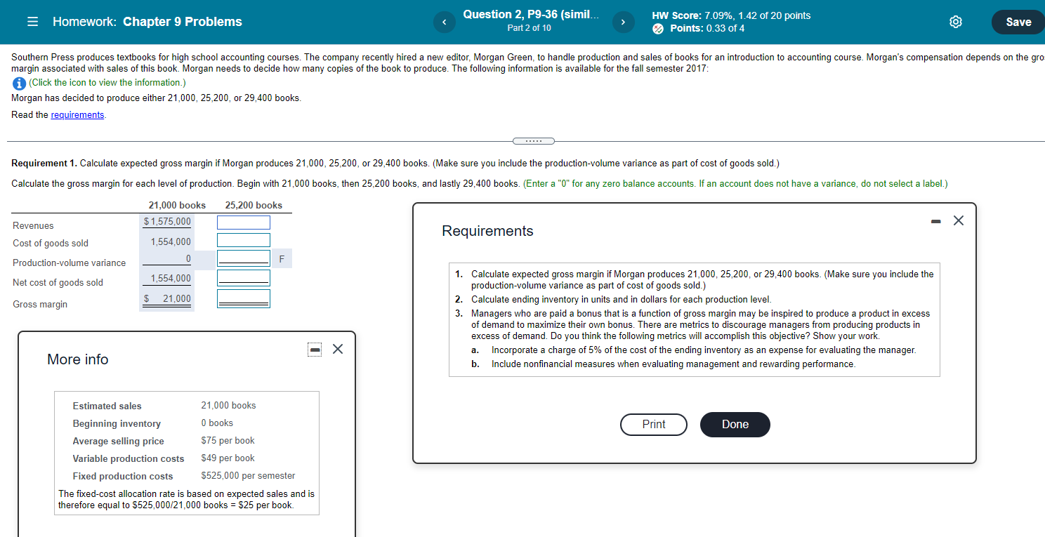 Solved Homework: Chapter 9 Problems Question 2, P9-36 | Chegg.com