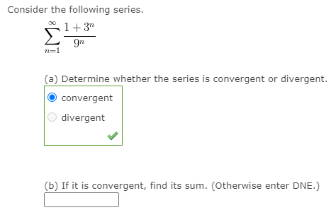 Solved Find the sum of the series, if it converges. | Chegg.com