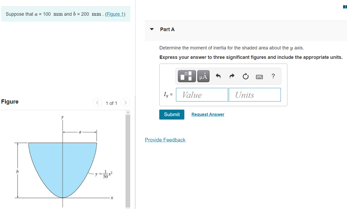 Solved Suppose That A = 100 Mm And B = 200 Mm . (figure 1) 