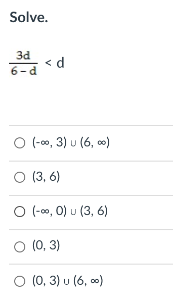 Solved Solve. 3d 6-d | Chegg.com