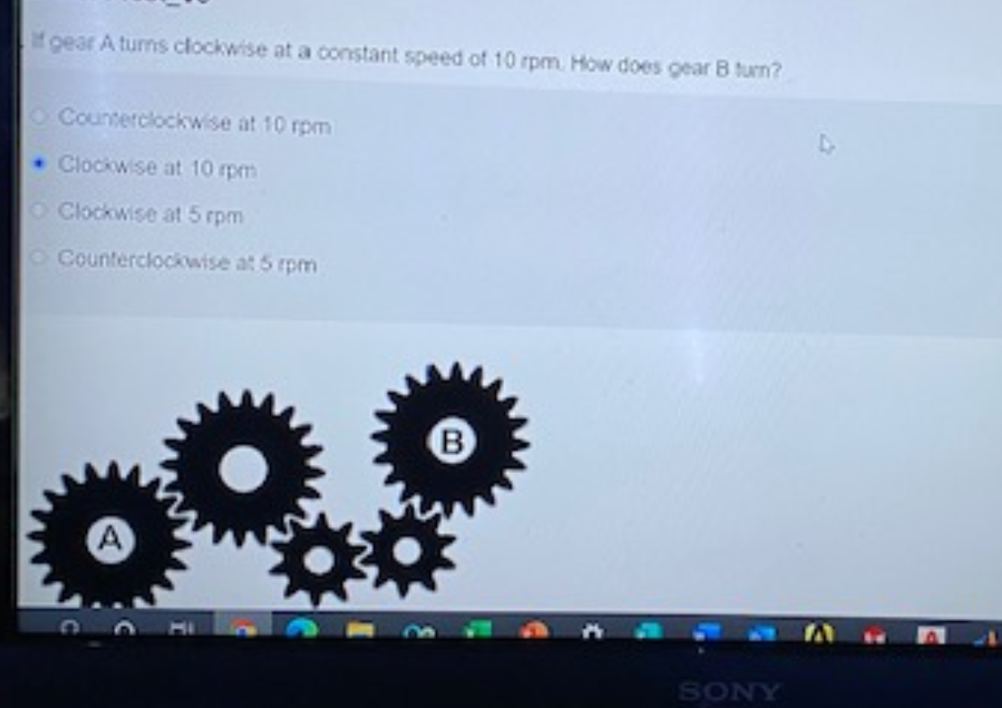 Solved Hear A turns clockwise at a constant speed of 10 rpm