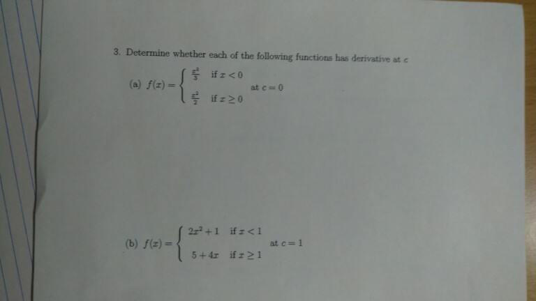 Solved 3. Determine Whether Each Of The Following Functions | Chegg.com