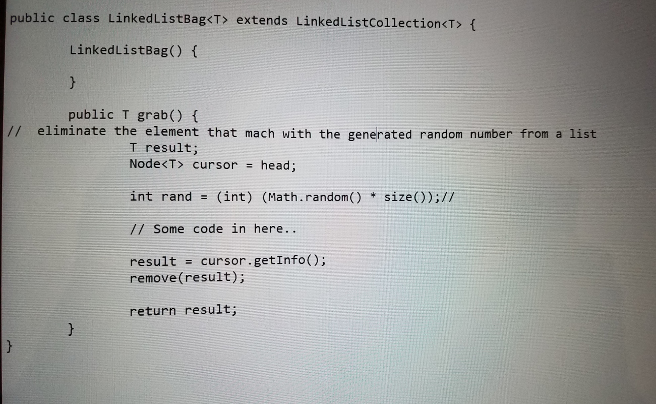 Please i need to complete two methods in java | Chegg.com