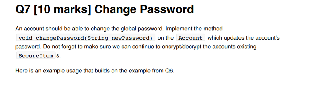 Solved Q1: [5 marks] Cryptography Interface To support | Chegg.com