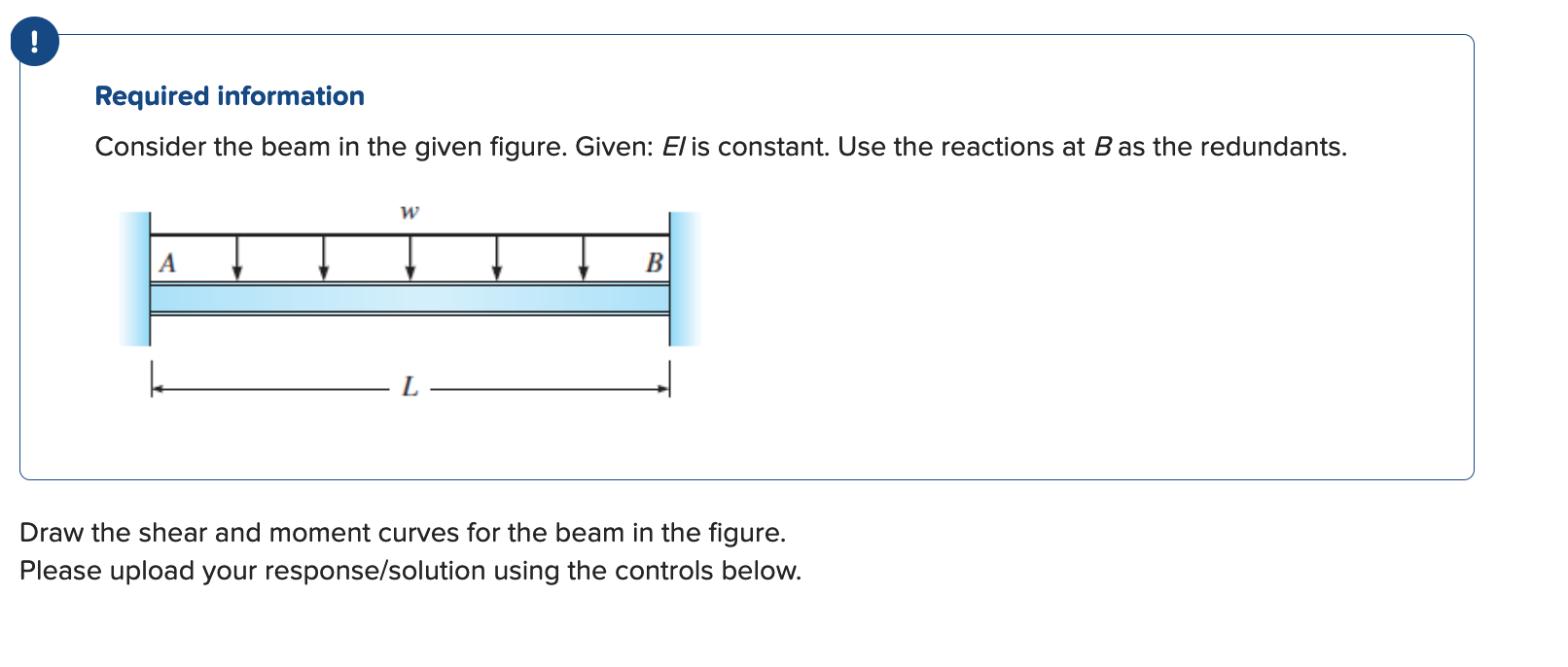 Solved Required information Consider the beam in the given | Chegg.com