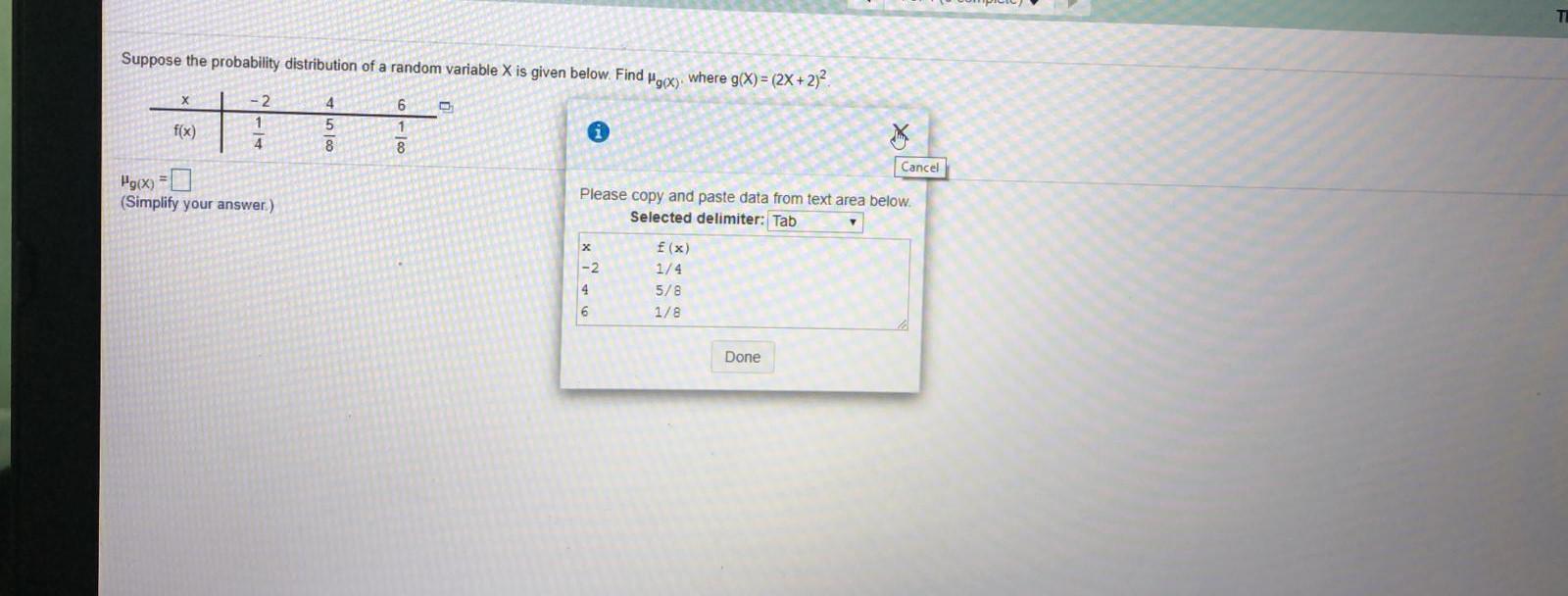 Solved Suppose The Probability Distribution Of A Random V Chegg Com