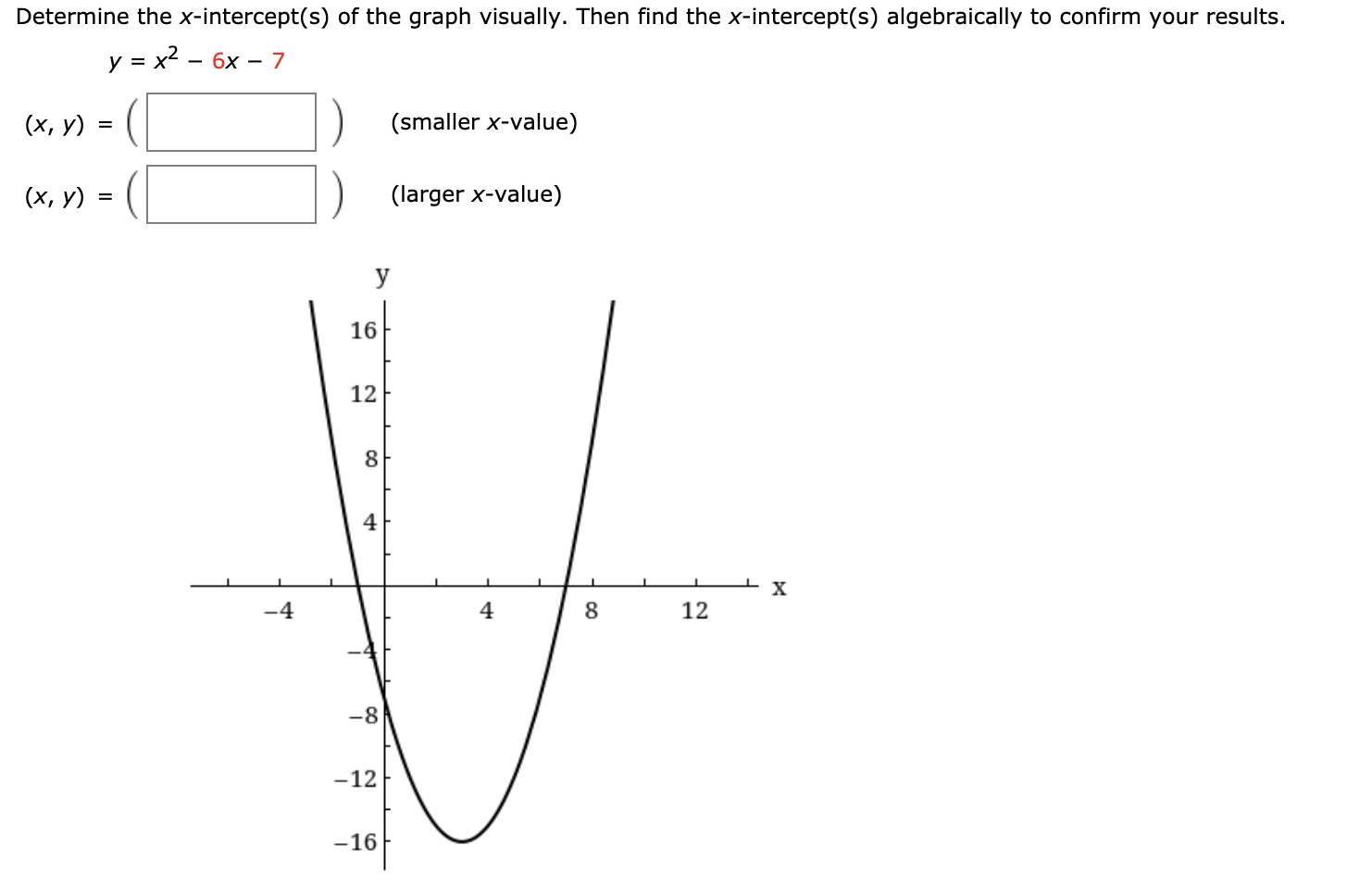 Solved Determine The X Intercept S Of The Graph Visually Chegg Com