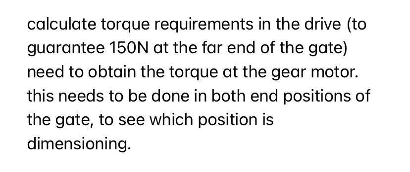 Solved calculate torque requirements in the drive (to | Chegg.com