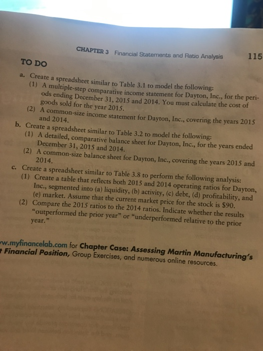 Solved CHAPTER 3 Financial Statements and Ratio Analysis 115 | Chegg.com