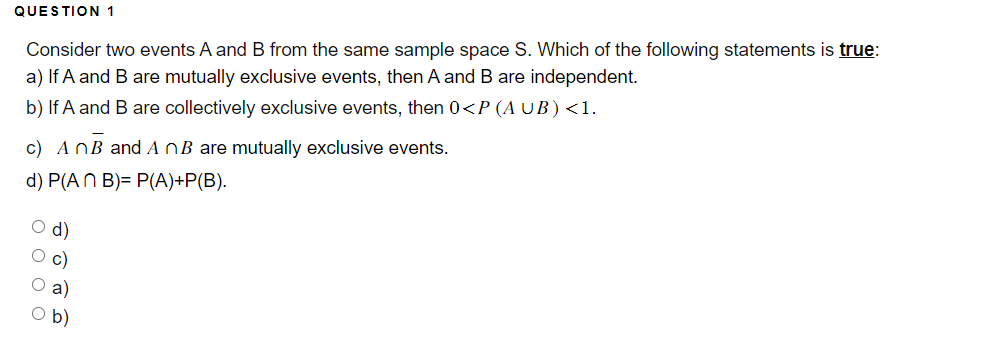 Solved Consider Two Events A And B From The Same Sample | Chegg.com