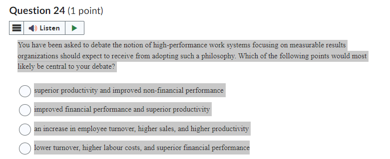 Solved Question 24 (1 ﻿point)You have been asked to debate | Chegg.com