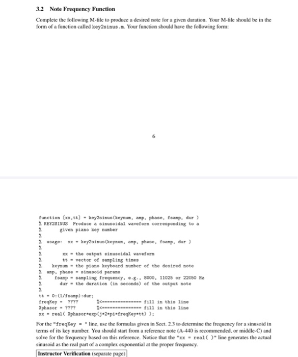 3.2 Note Frequency Function Complete the following | Chegg.com