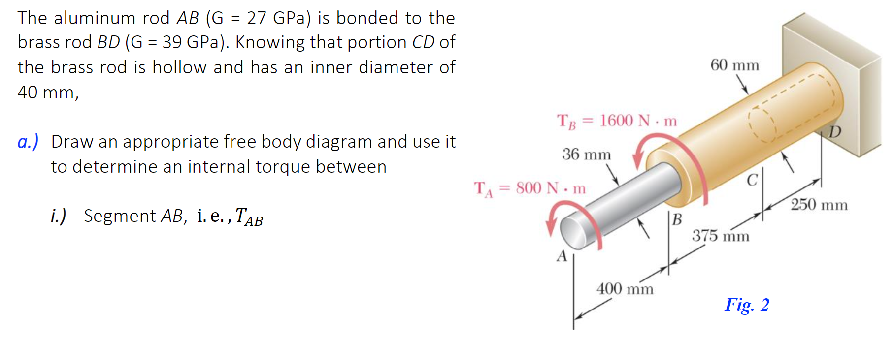 Solved A.)draw An Appropriate Free Body Diagram And Use It 