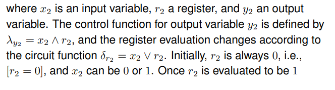 Solved where x2 is an input variable, r2 a register, and y2 | Chegg.com