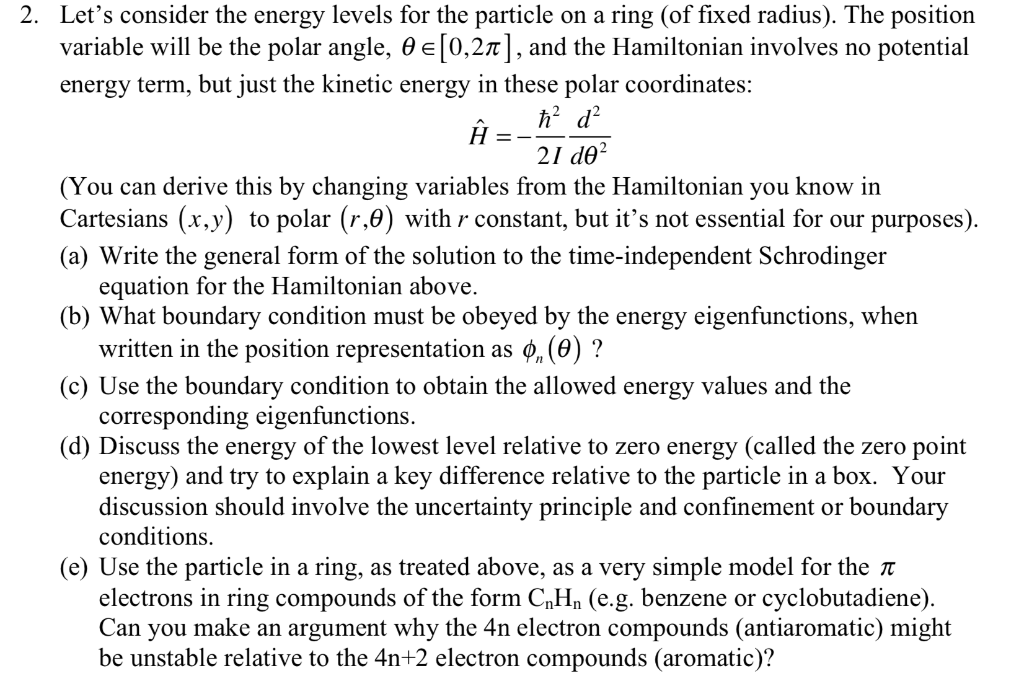 Solved 2. Let's consider the energy levels for the particle | Chegg.com