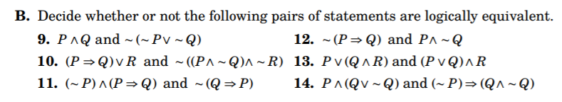 Solved B. Decide Whether Or Not The Following Pairs Of | Chegg.com