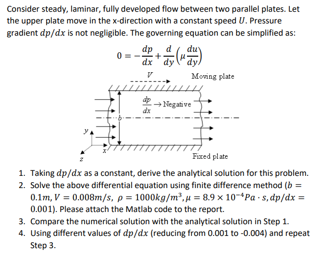 Solved Consider steady, laminar, fully developed flow | Chegg.com