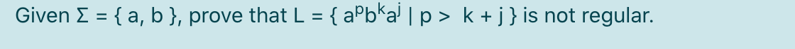 Solved Given [ = { A, B }, Prove That L = { APbkal | P > K+ | Chegg.com