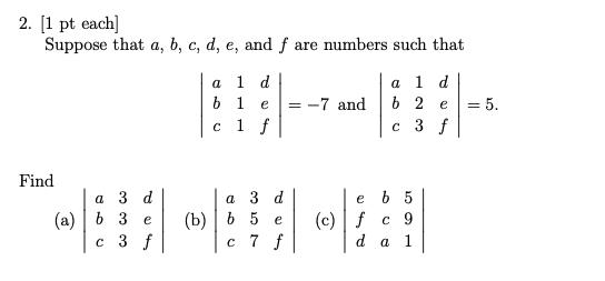 Solved [1 ﻿pt Each]Suppose That A,b,c,d,e, ﻿and F ﻿are | Chegg.com