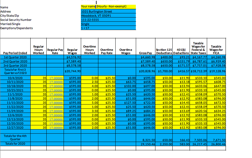 Calculate payroll for employee that is single 2020 | Chegg.com