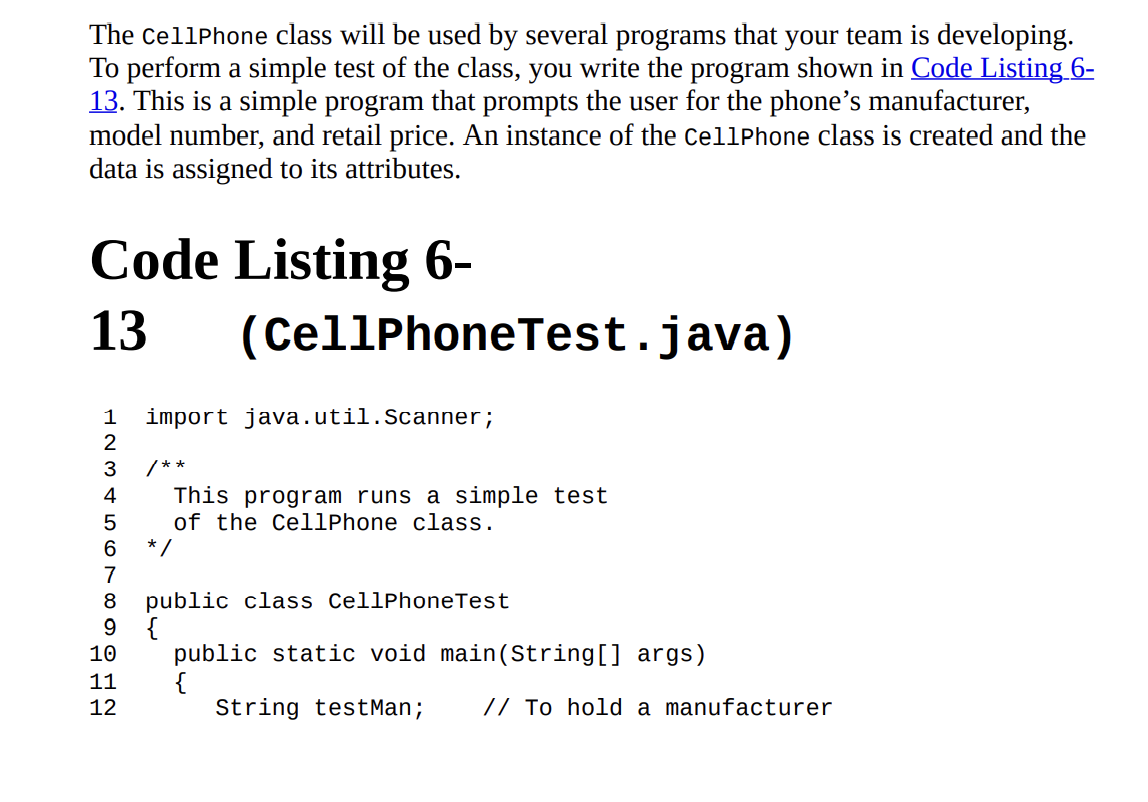 Solved The Cellphone class will be used by several programs | Chegg.com
