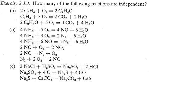 Solved Exercise 2.3.3. How many of the following reactions Chegg