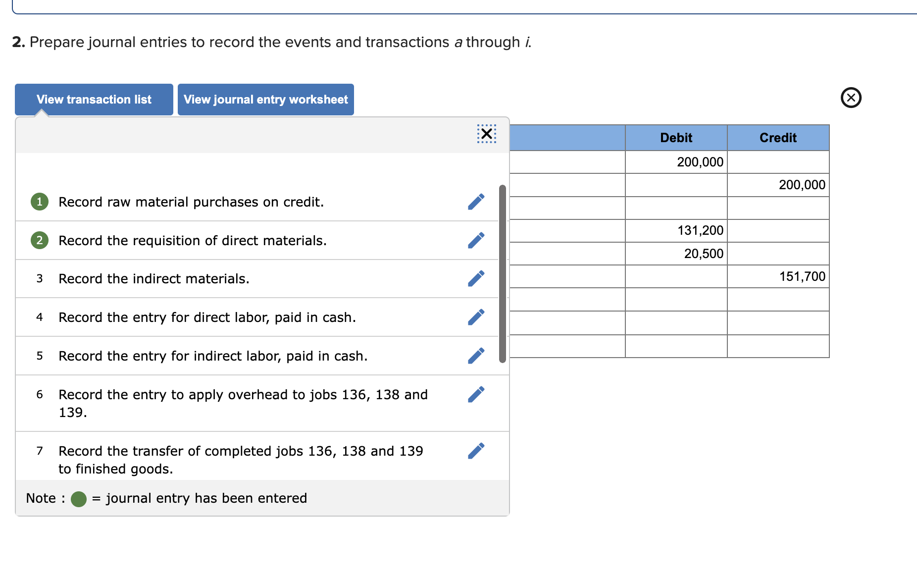 Solved 2. Prepare journal entries to record the events and