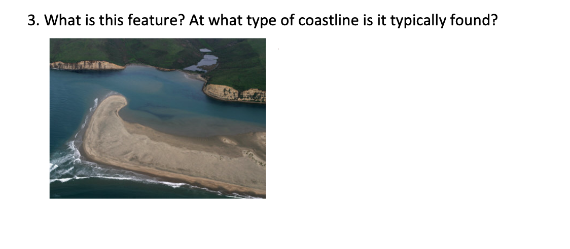 Solved 1. What is this feature? At what type of coastline | Chegg.com