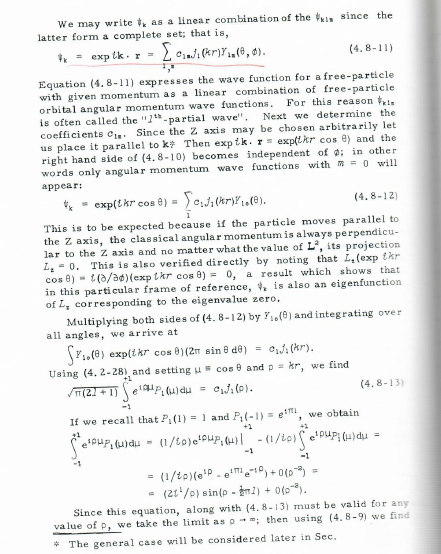 We may write \( \phi_{k} \) as a linear combination of the \( \phi_{k ?} \) since the latter form a complete set; that is,
\[