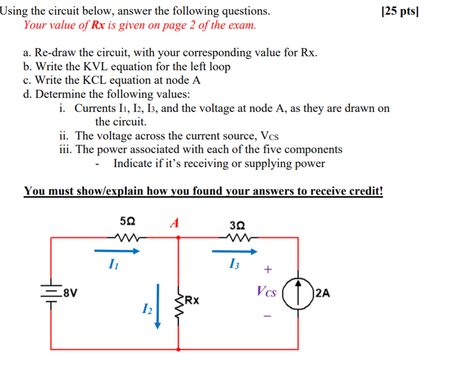 Solved Using The Circuit Below, Answer The Following | Chegg.com