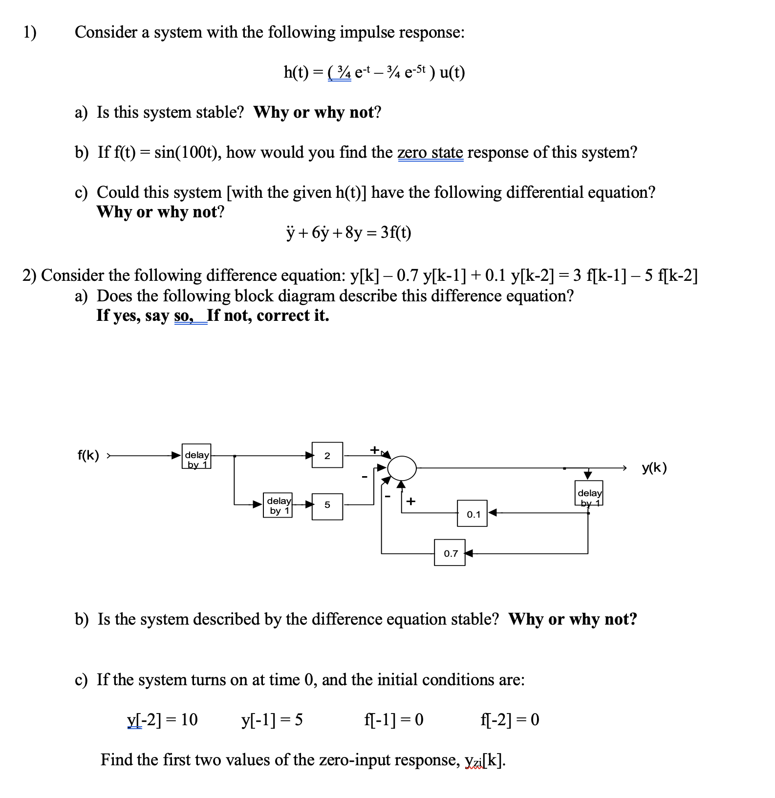 Solved 3 For F K And G K Given Below Find C[k] F K ∗