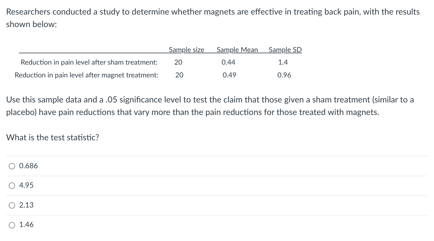 Solved Researchers conducted a study to determine whether | Chegg.com