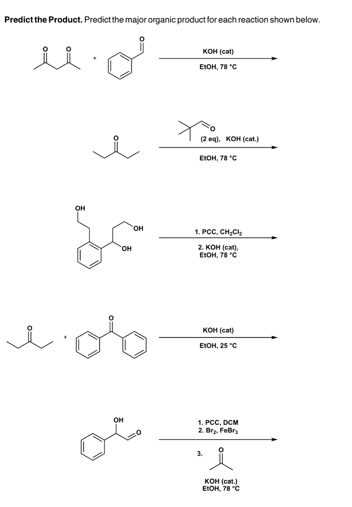 Solved Predict The Product. Predict The Major Organic 