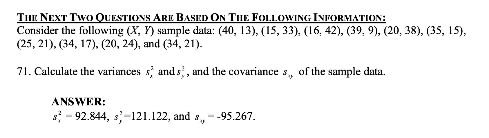 Solved THE NEXT TWO QUESTIONS ARE BASED ON THE FOLLOWING | Chegg.com